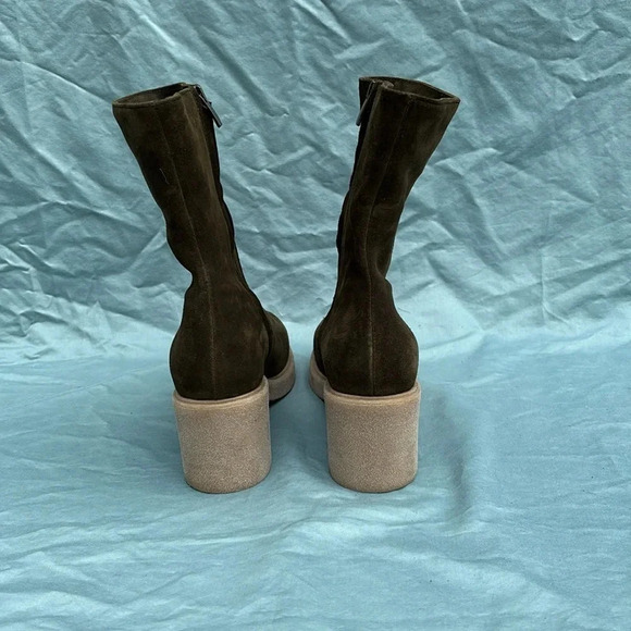 EUC La Canadienne Zed Oiled Waterproof Bootie Women’s Size 11 Green Suede Boot - Picture 3 of 9